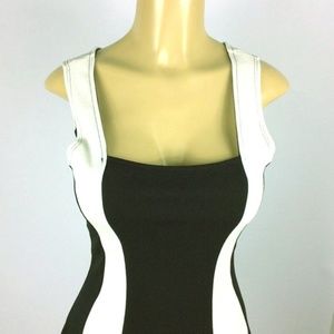 Body Central Skater Black White Dress